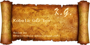 Kobela Gábor névjegykártya