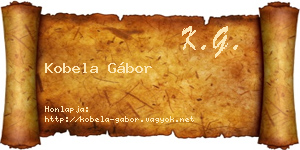 Kobela Gábor névjegykártya